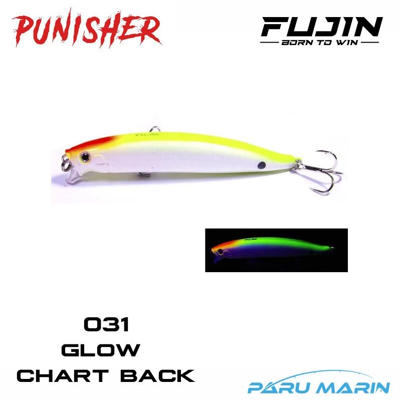 Fujin Punisher 105Sw 10.5Cm 16Gr. Maket Balık 031 Glow Chart Back