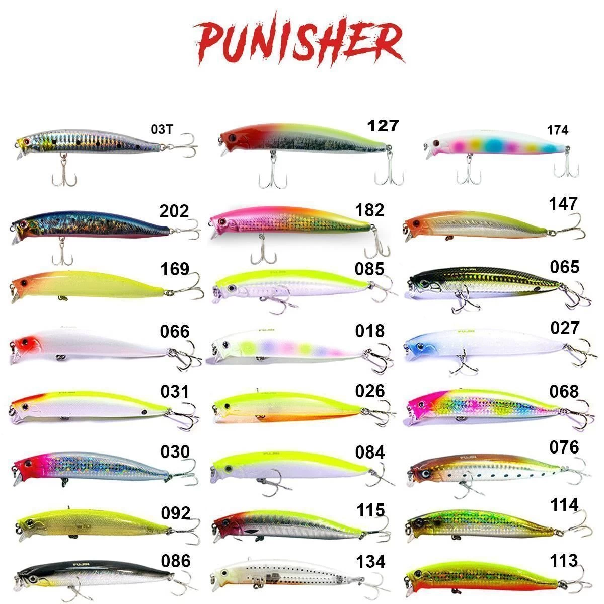 Fujin Punisher 105Sw 10.5Cm 16Gr. Maket Balık 031 Glow Chart Back