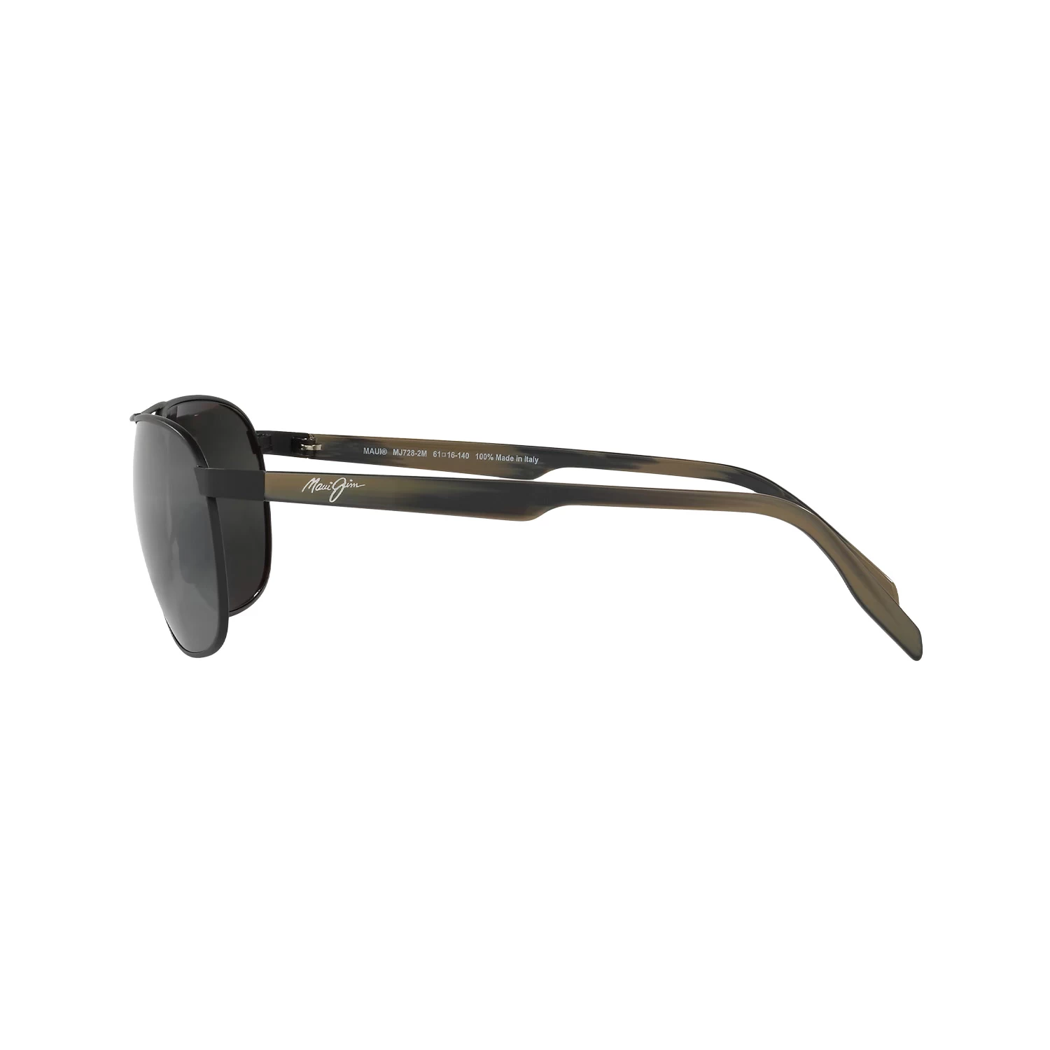 Maui Jim Mj 0728S 0012M 61 Erkek Polarize Geometrik Aynalı Siyah Metal Güneş Gözlüğü
