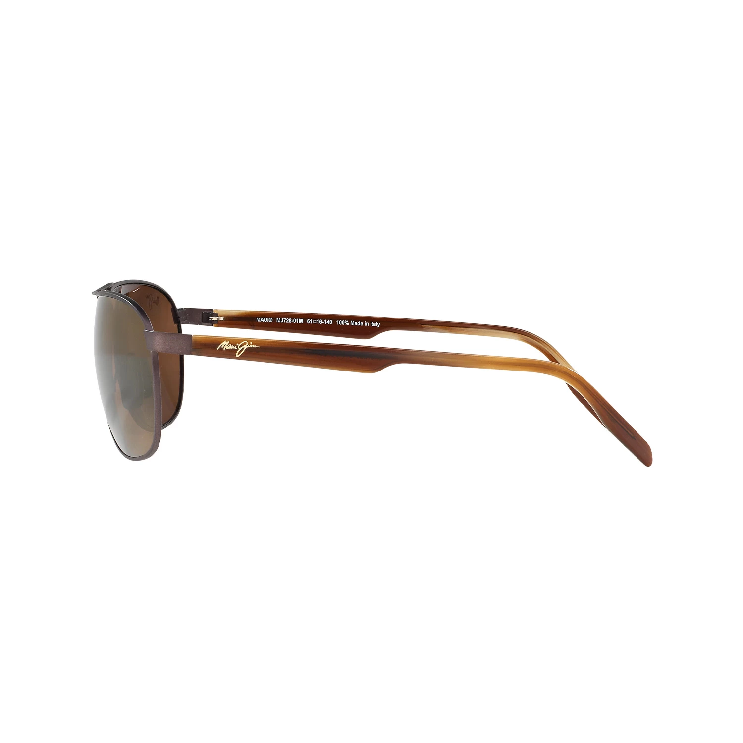Maui Jim Mj 0728S 00201M 61 Erkek Polarize Geometrik Aynalı Kahverengi Metal Güneş Gözlüğü