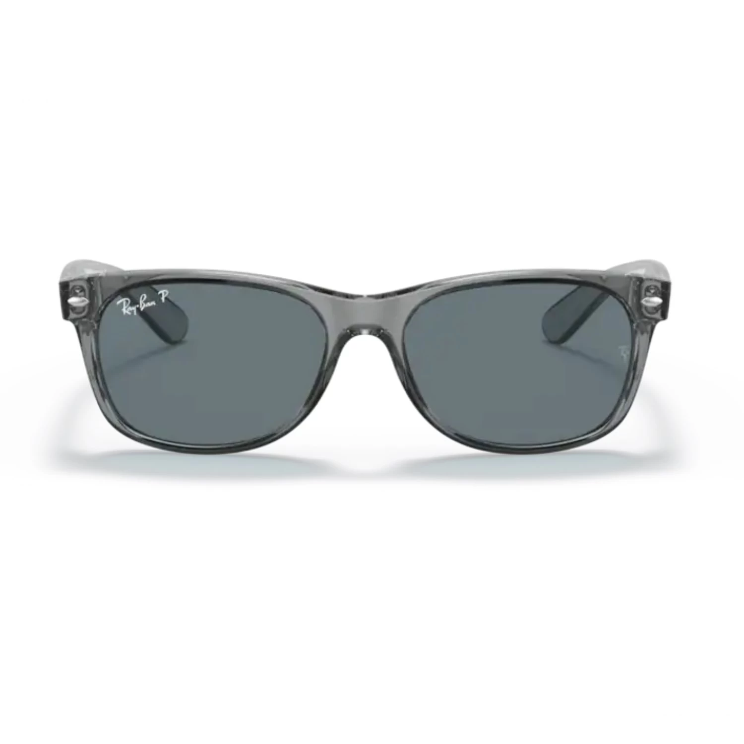 Ray-Ban Rb 2132 64503R 55 New Wayfarer Unisex Polarize Kare Şeffaf Gri Kemik Güneş Gözlüğü