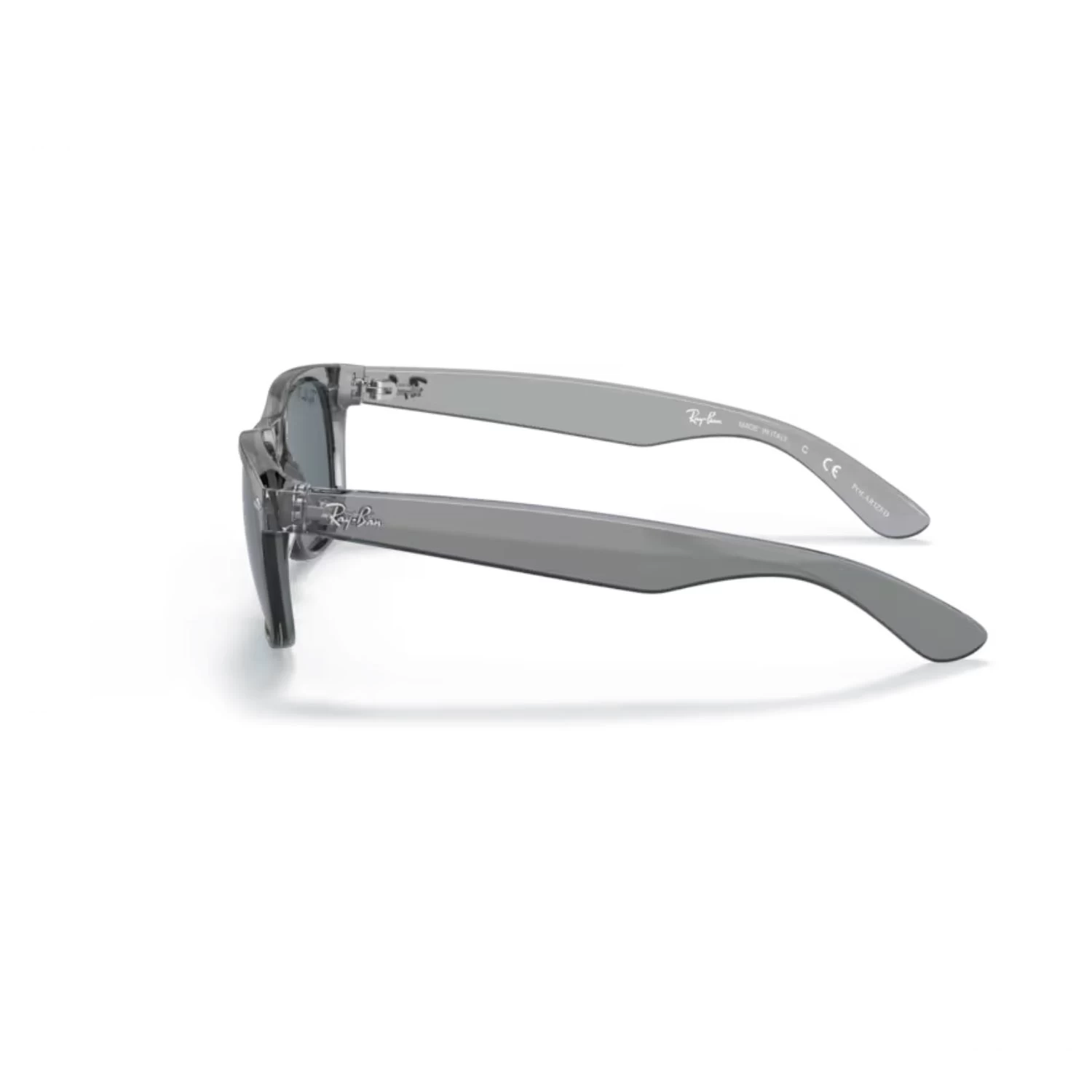 Ray-Ban Rb 2132 64503R 55 New Wayfarer Unisex Polarize Kare Şeffaf Gri Kemik Güneş Gözlüğü