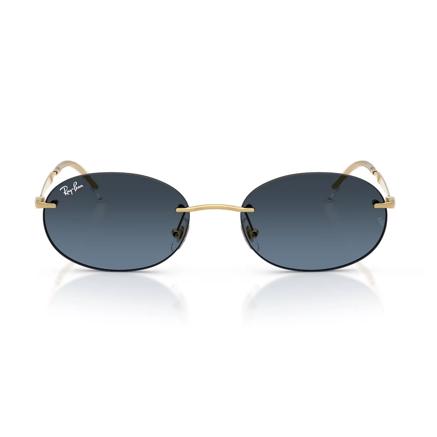 Ray-Ban Rb 3767 0014C 54 Unisex Oval Gold Degrade Metal Güneş Gözlüğü