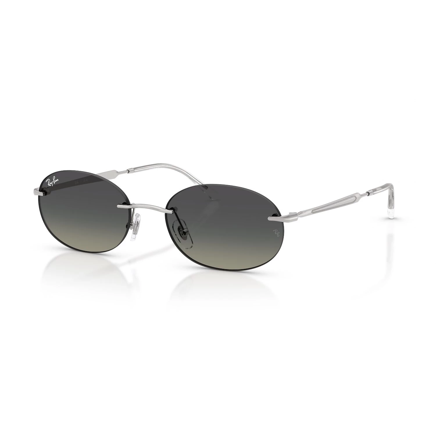 Ray-Ban Rb 3767 00311 54 Unisex Oval Degrade Gümüş Metal Güneş Gözlüğü