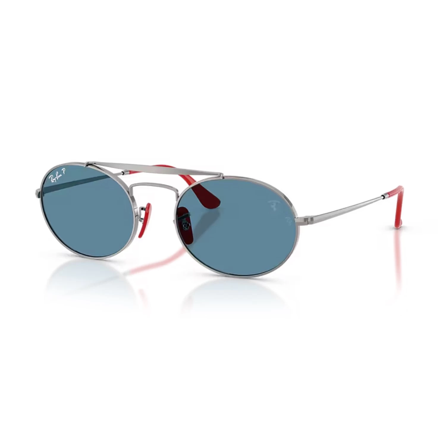 Ray-Ban Rb 3775M F001S2 54 Unisex Polarize Oval Gri Metal Güneş Gözlüğü