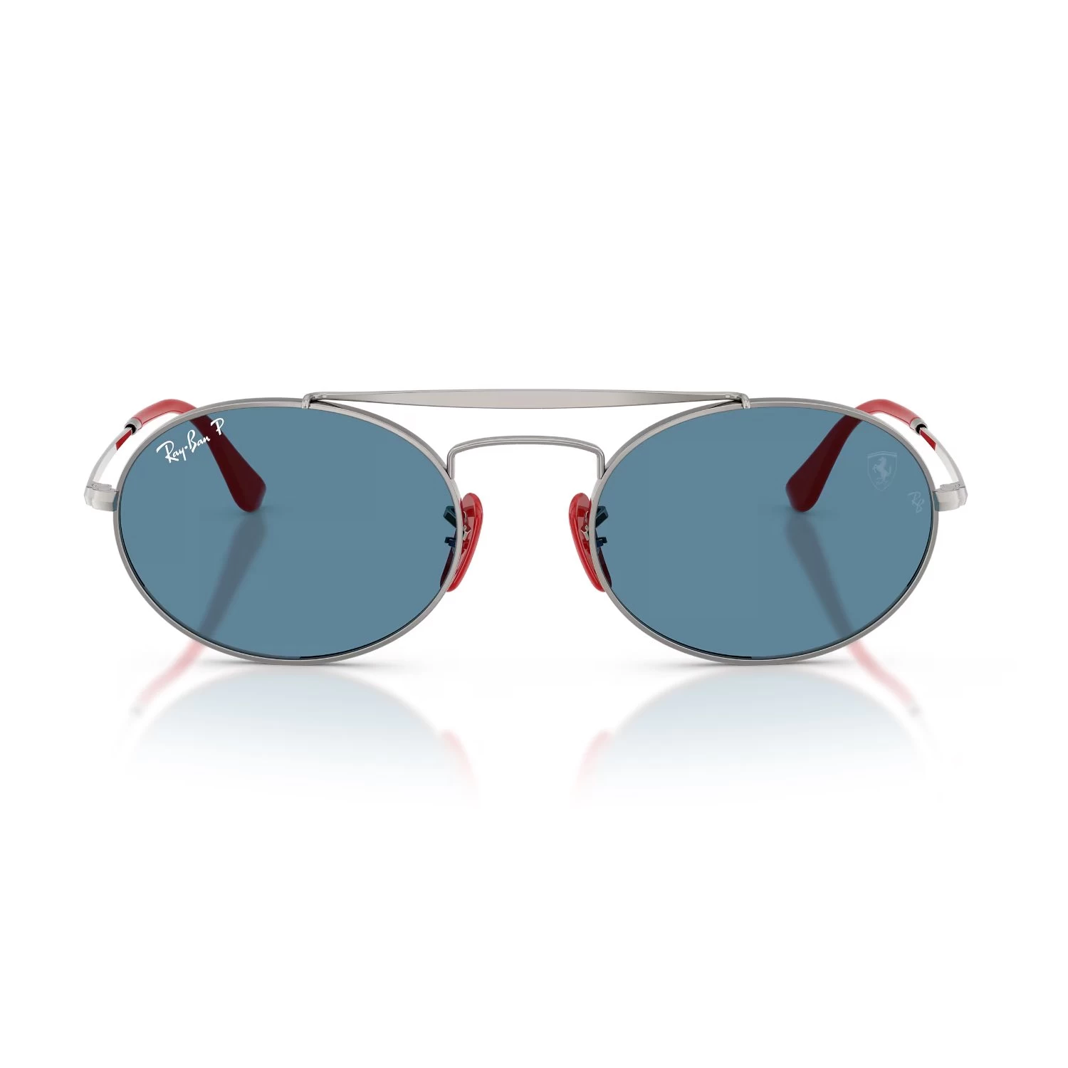 Ray-Ban Rb 3775M F001S2 54 Unisex Polarize Oval Gri Metal Güneş Gözlüğü