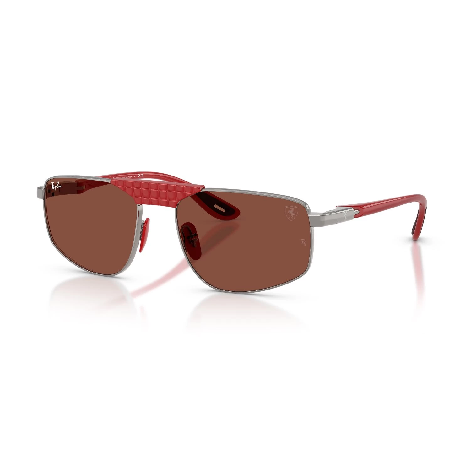 Ray-Ban Rb 3776M F126C5 58 Unisex Geometrik Gri Metal Güneş Gözlüğü