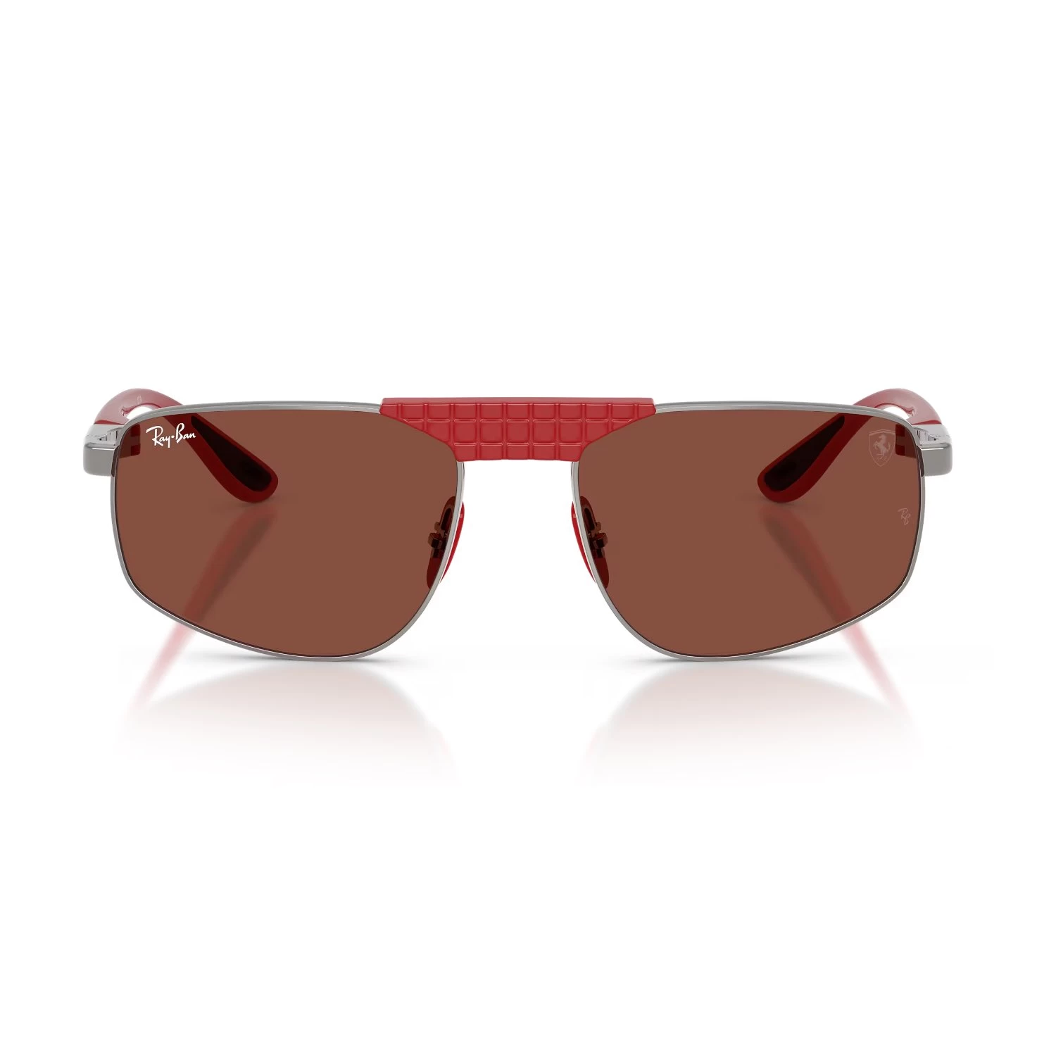 Ray-Ban Rb 3776M F126C5 58 Unisex Geometrik Gri Metal Güneş Gözlüğü