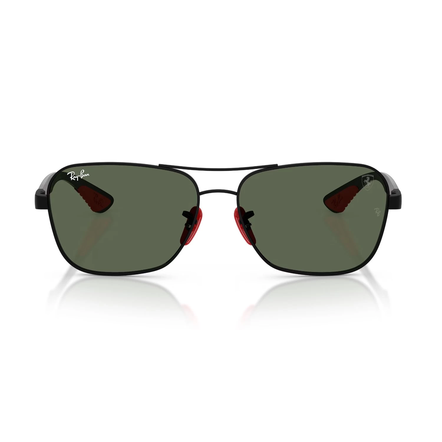 Ray-Ban Rb 8336M F00271 58 Scuderia Ferrari Erkek Geometrik Siyah Metal Güneş Gözlüğü