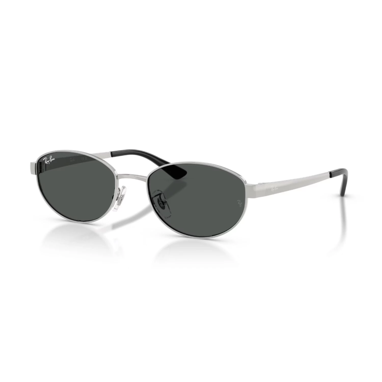 Ray-Ban Rb 3774D 00387 55 Unisex Oval Gümüş Metal Güneş Gözlüğü