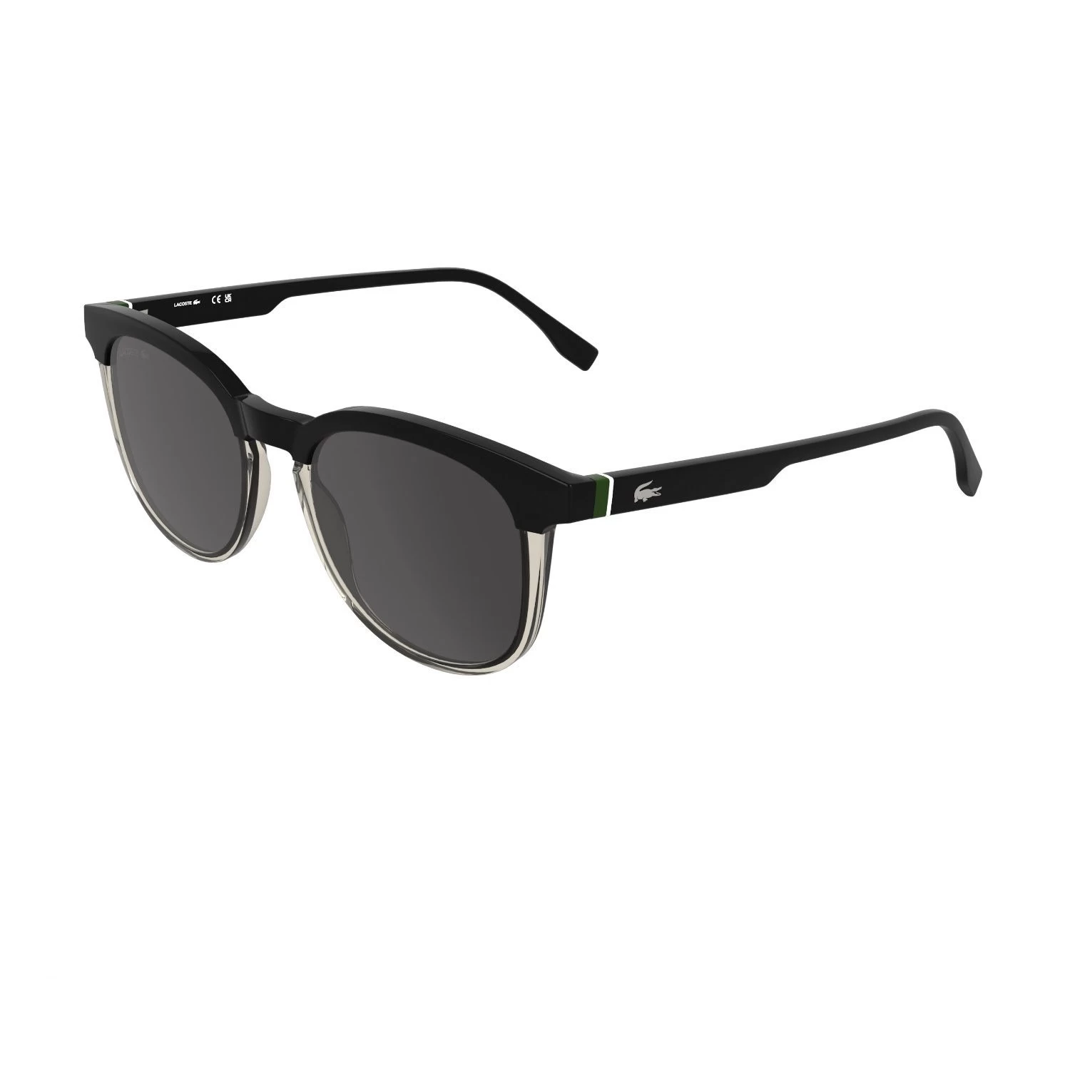 Lacoste L 6073S 001 52 Erkek Oval Siyah Kemik Güneş Gözlüğü