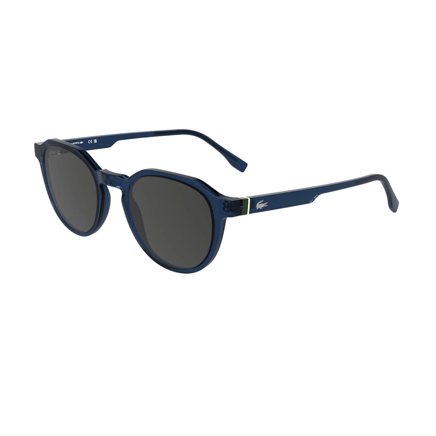 Lacoste L 6052S 410 51 Unisex Oval Şeffaf Mavi Kemik Güneş Gözlüğü