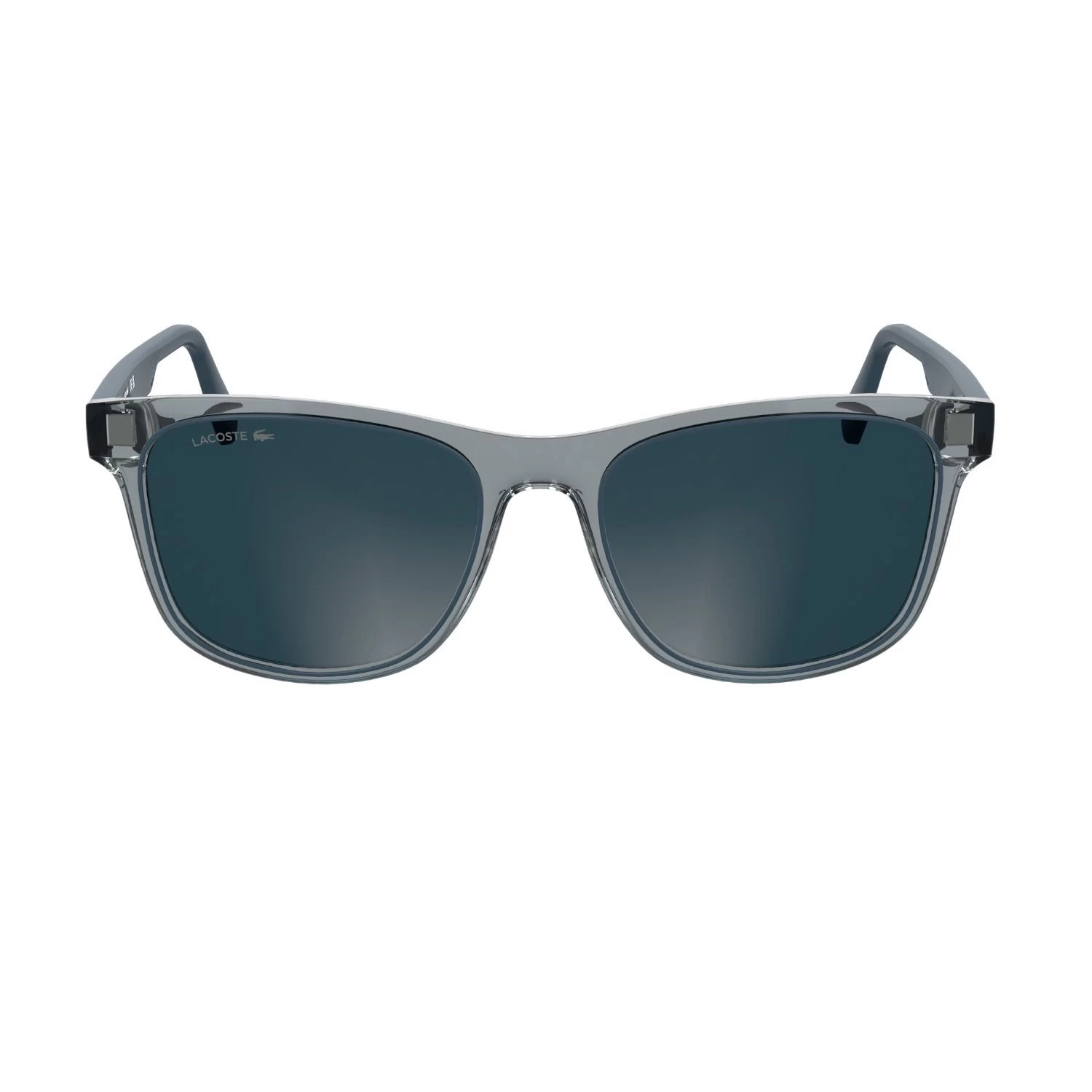 Lacoste L 6054S 035 55 Unisex Dikdörtgen Şeffaf Gri Kemik Güneş Gözlüğü