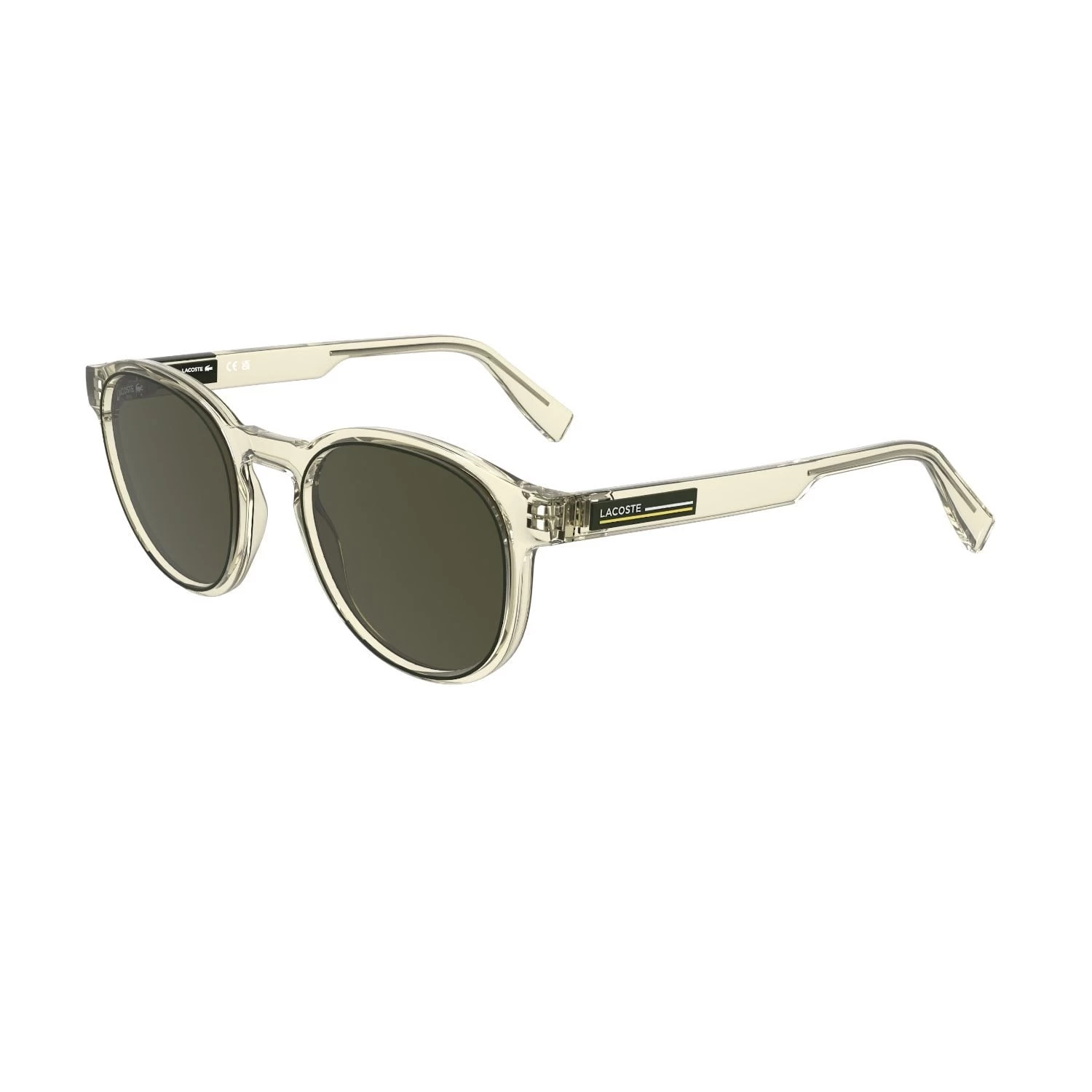 Lacoste L 6055S 750 51 Unisex Oval Şeffaf Sarı Kemik Güneş Gözlüğü