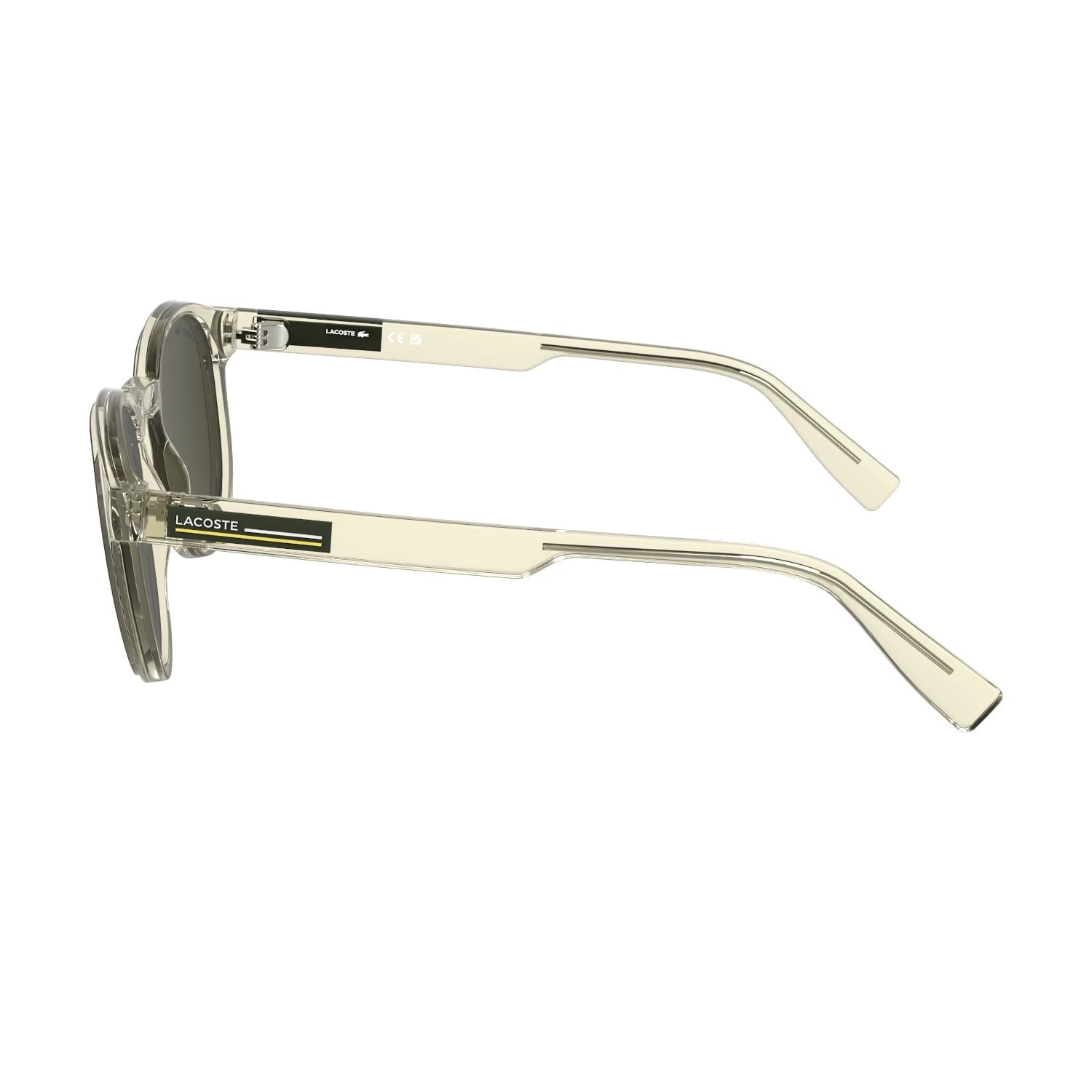 Lacoste L 6055S 750 51 Unisex Oval Şeffaf Sarı Kemik Güneş Gözlüğü