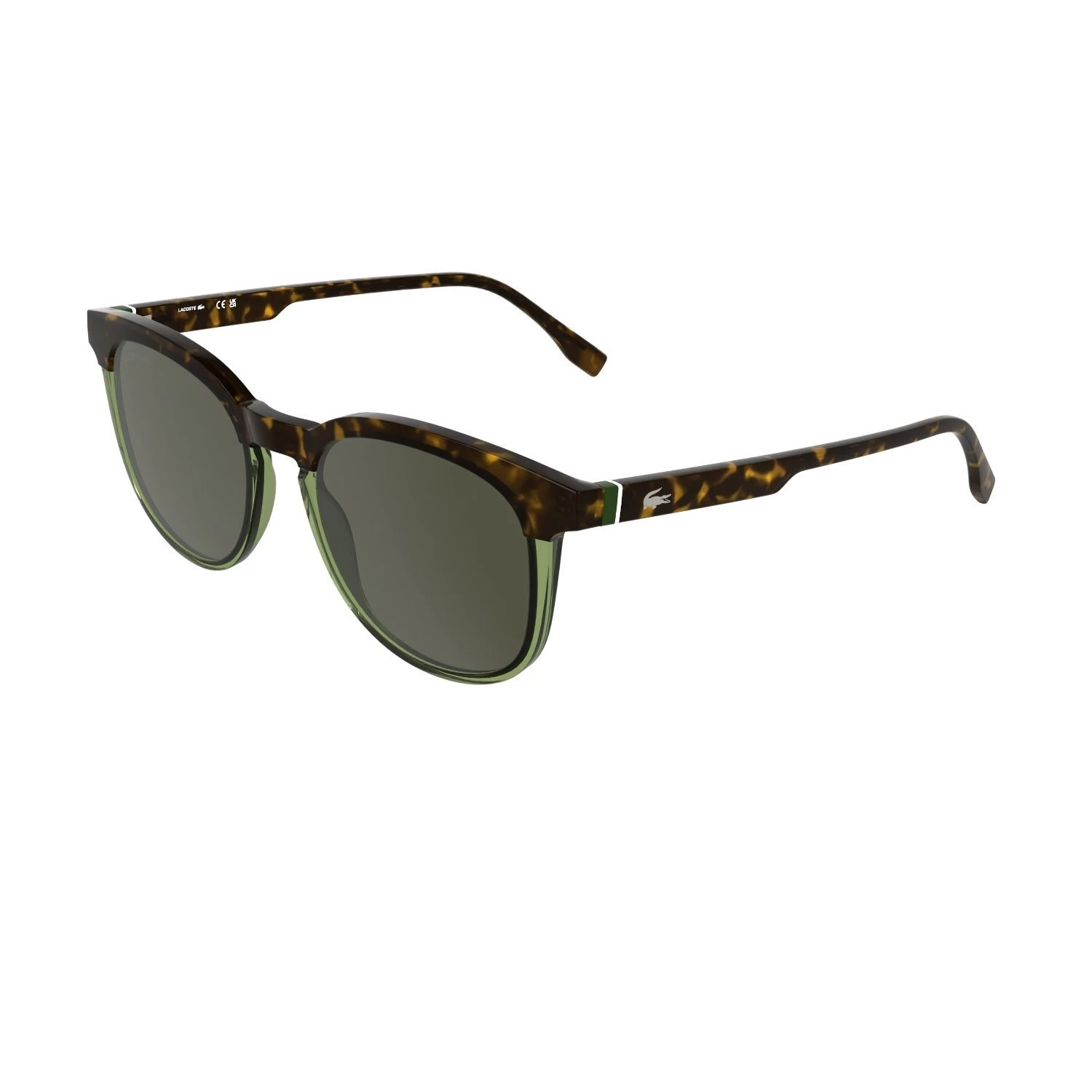 Lacoste L 6073S 223 52 Unisex Oval Kırçıllı Kahverengi Yeşil Çok Renkli Kemik Güneş Gözlüğü