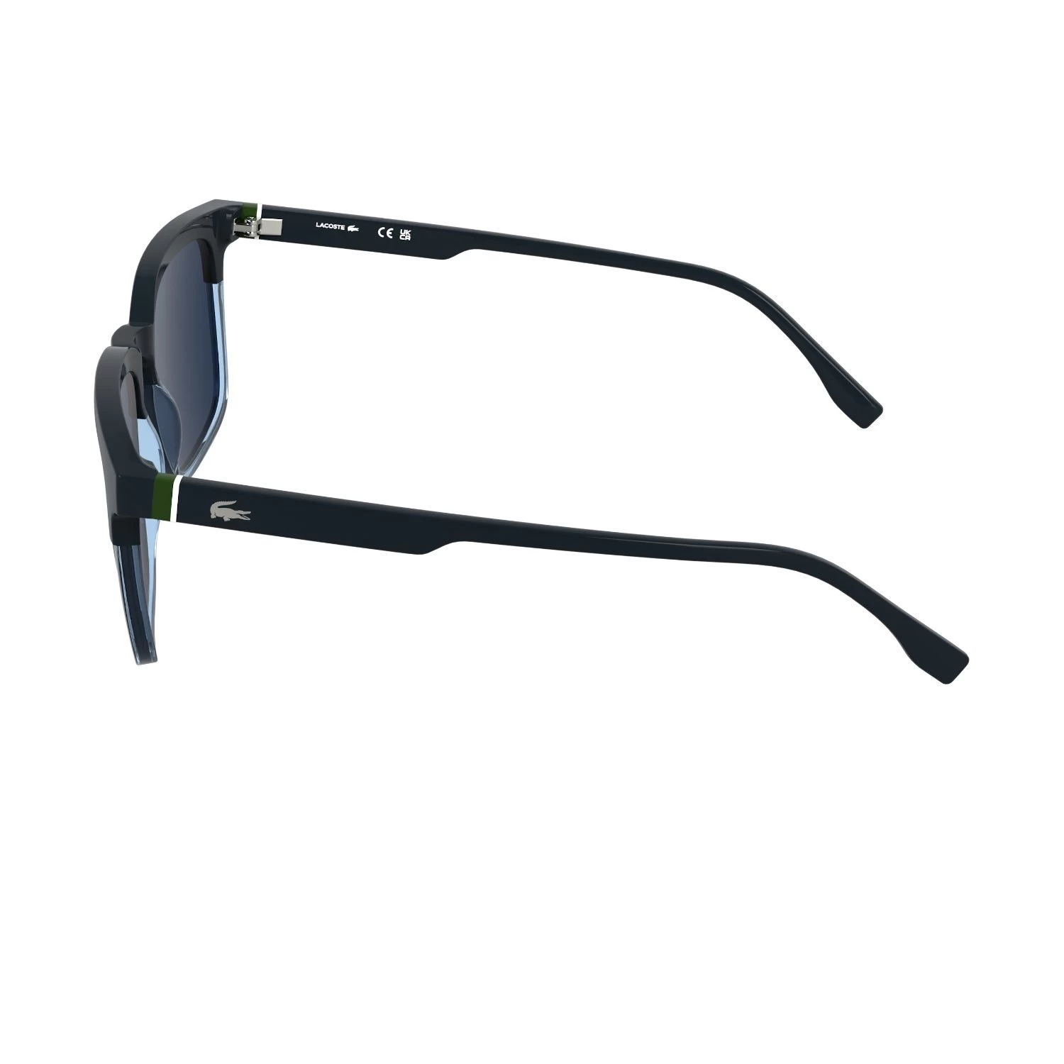 Lacoste L 6074S 410 56 Unisex Dikdörtgen Mavi Şeffaf Mavi Çok Renkli Kemik Güneş Gözlüğü