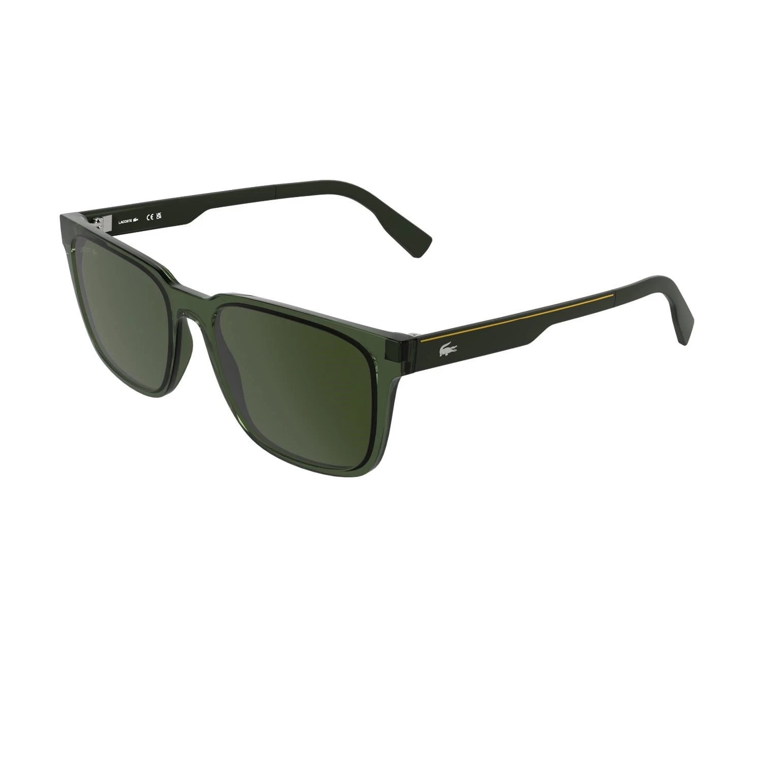 Lacoste L 6077S 301 55 Unisex Dikdörtgen Yeşil Kemik Güneş Gözlüğü