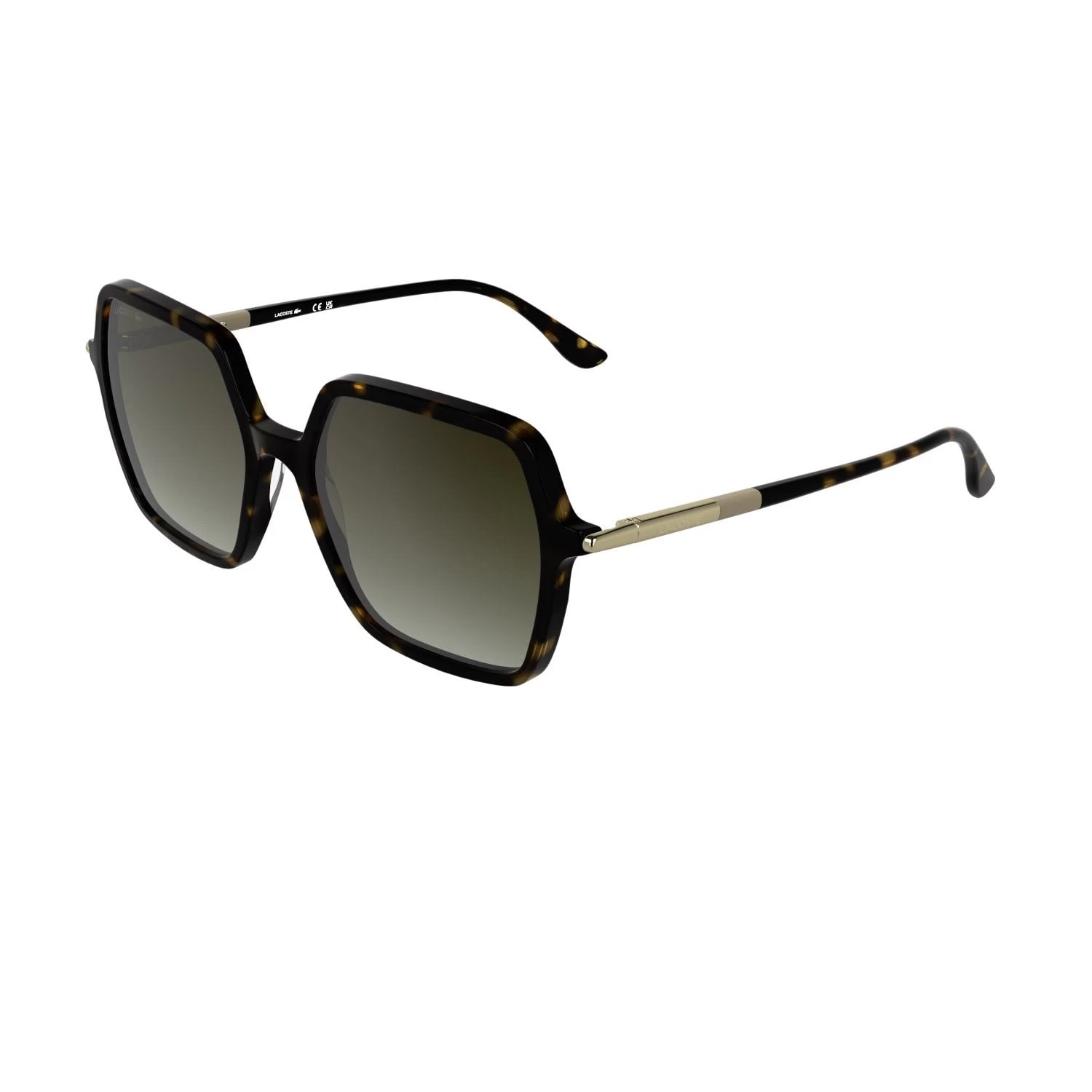 Lacoste L 6079S 230 57 Kadın Geometrik Kırçıllı Kahverengi Kemik Güneş Gözlüğü