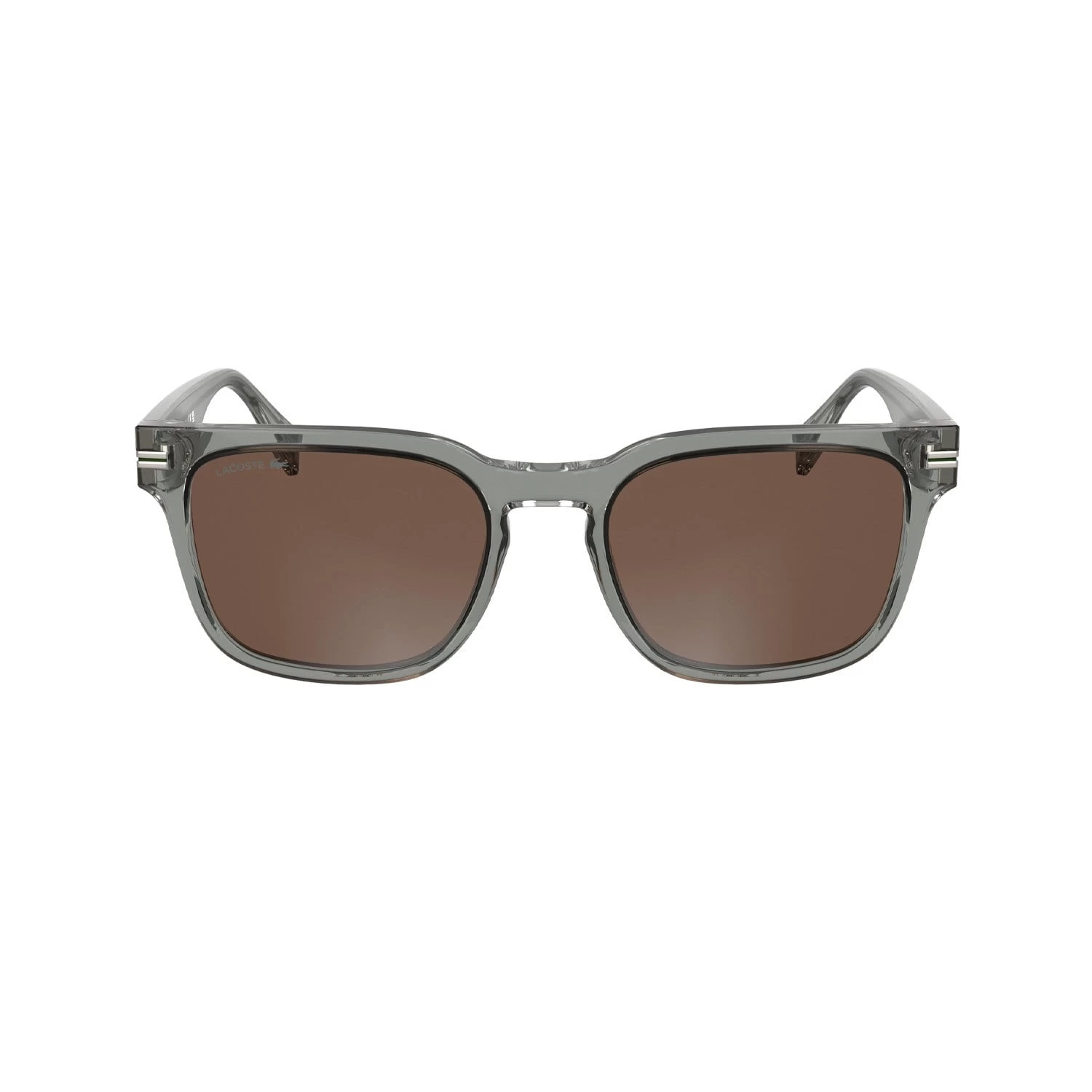 Lacoste L 6065S 038 54 Unisex Kare Şeffaf Gri Kemik Güneş Gözlüğü