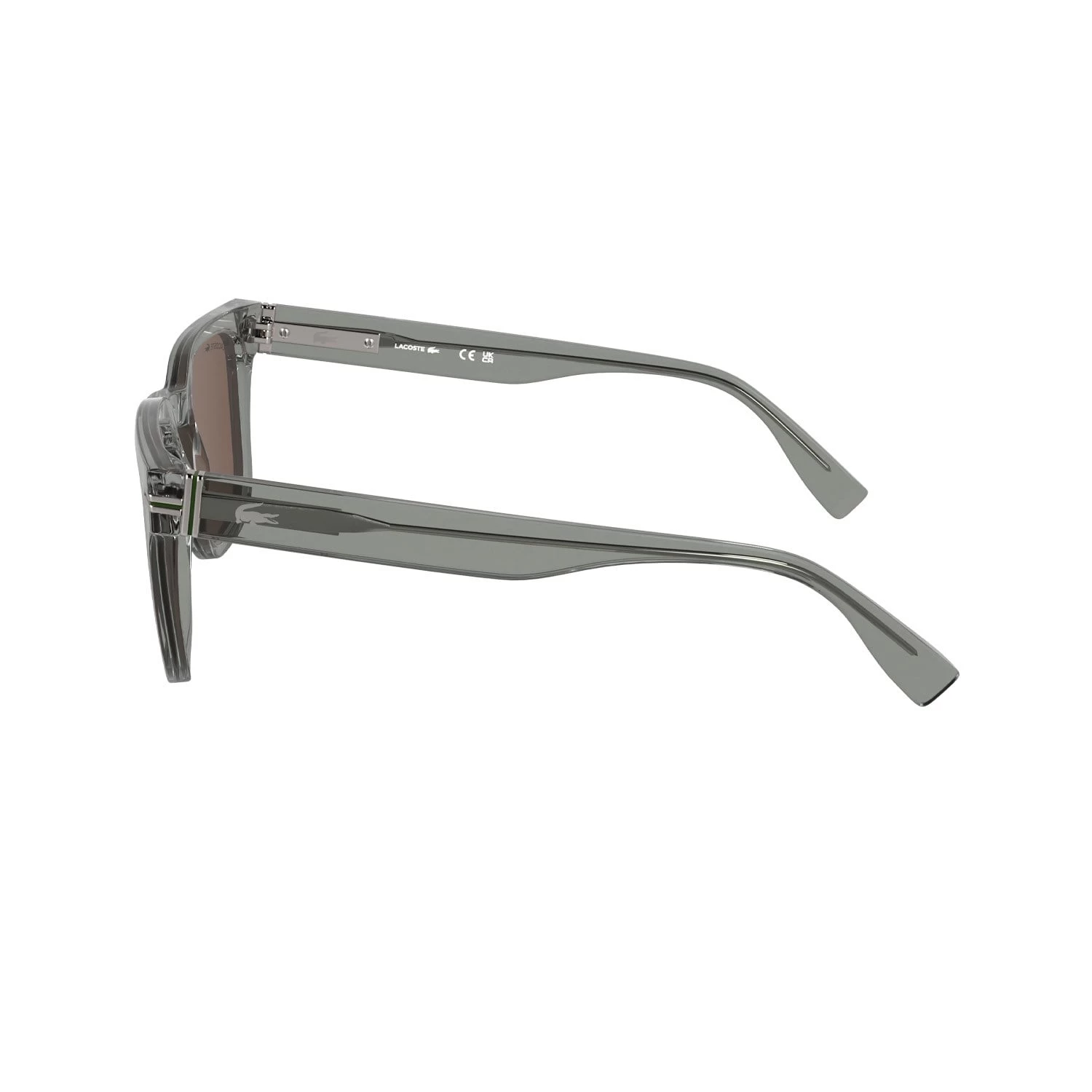 Lacoste L 6065S 038 54 Unisex Kare Şeffaf Gri Kemik Güneş Gözlüğü