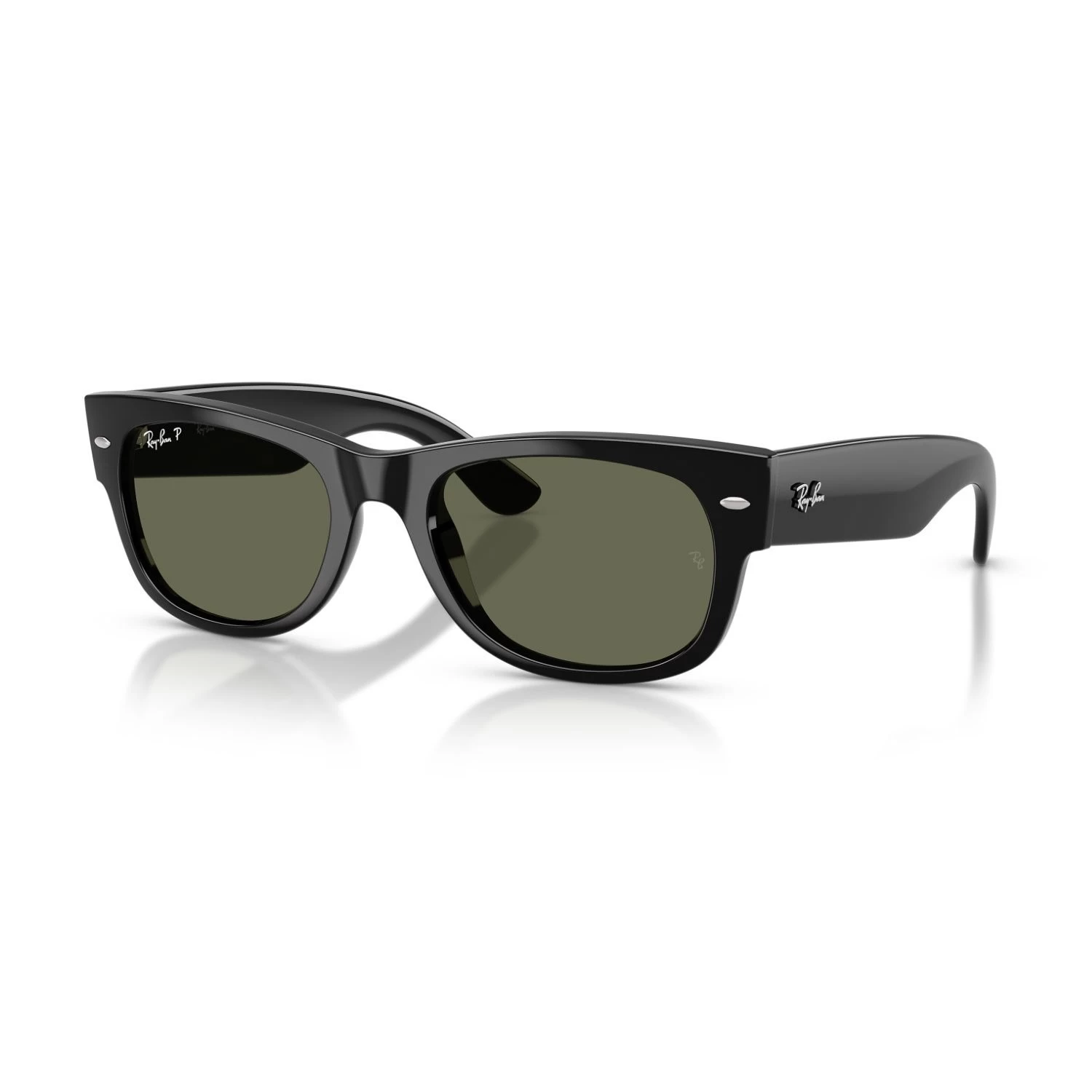 Ray-Ban Rb 0832S 90158 52 Mega Wayfarer Unisex Polarize Kare Siyah Kemik Güneş Gözlüğü