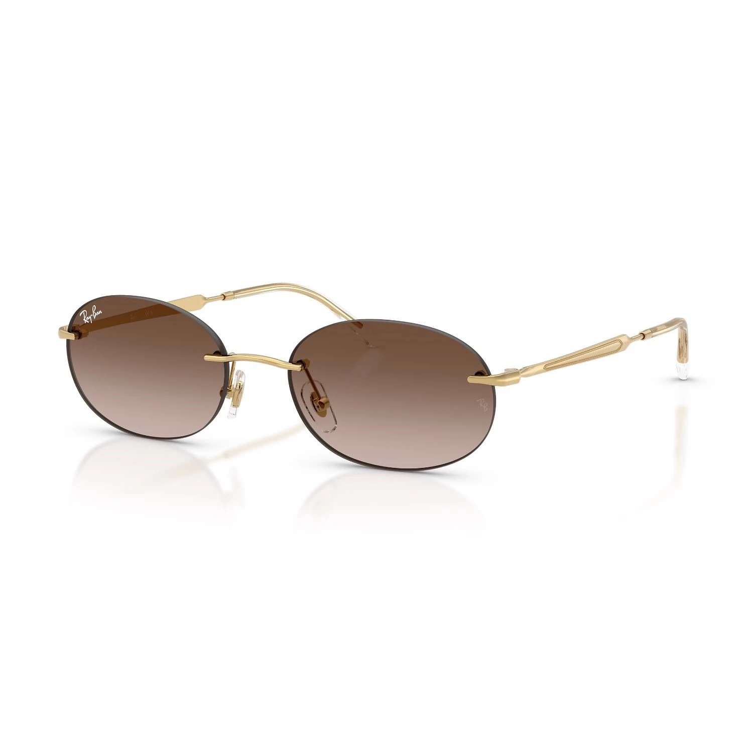 Ray-Ban Rb 3767 00113 54 Unisex Oval Gold Metal Güneş Gözlüğü