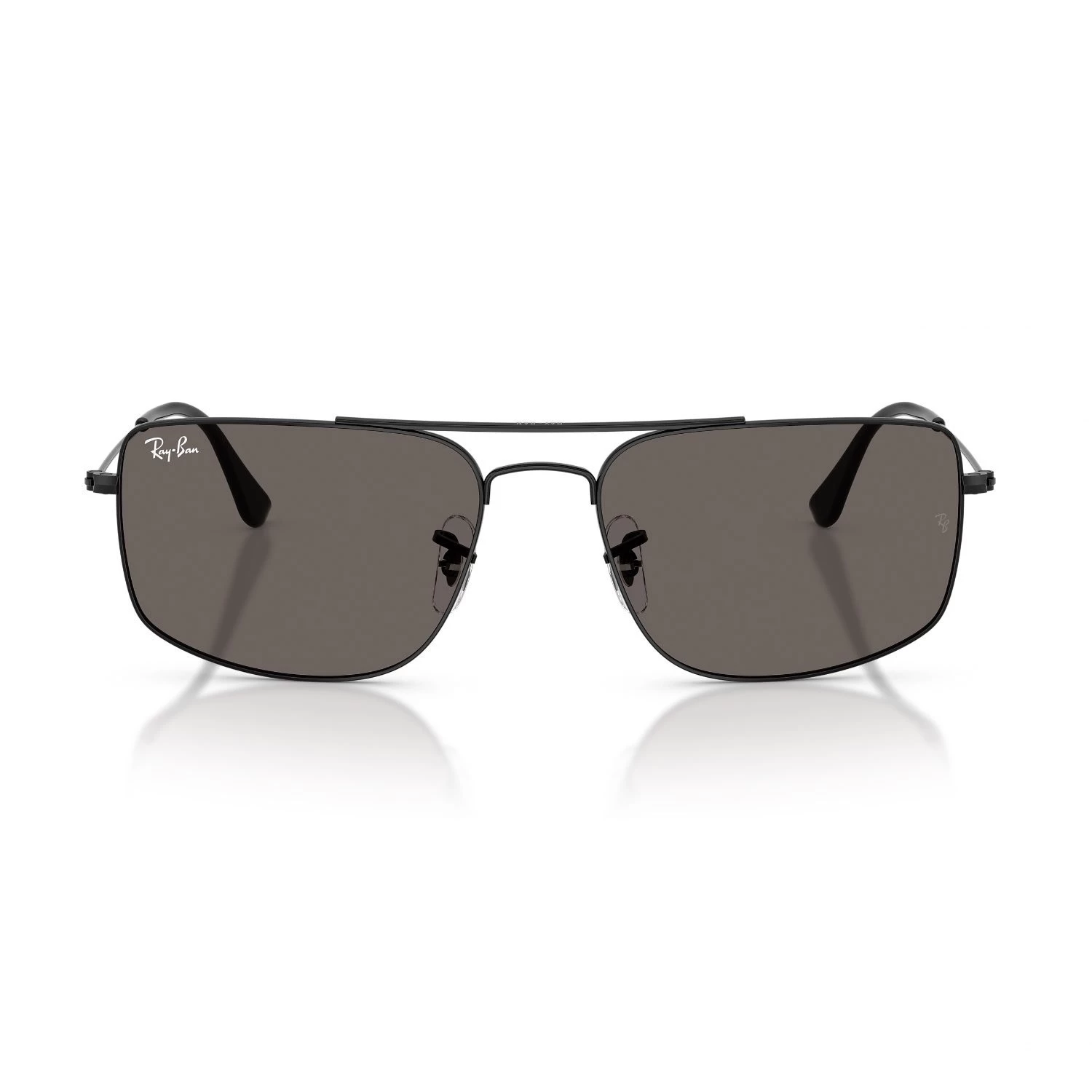 Ray-Ban Rb 3779 002B1 56 Explorer 3 Unisex Kare Siyah Metal Güneş Gözlüğü