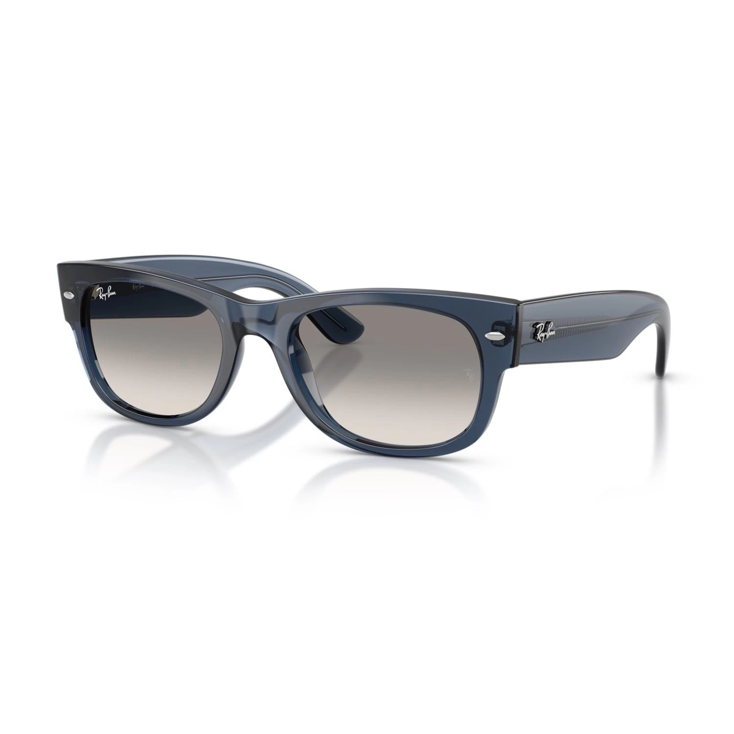 Ray-Ban Rb 0832S 684532 55 Mega Wayfarer Unisex Kare Şeffaf Mavi Kemik Güneş Gözlüğü