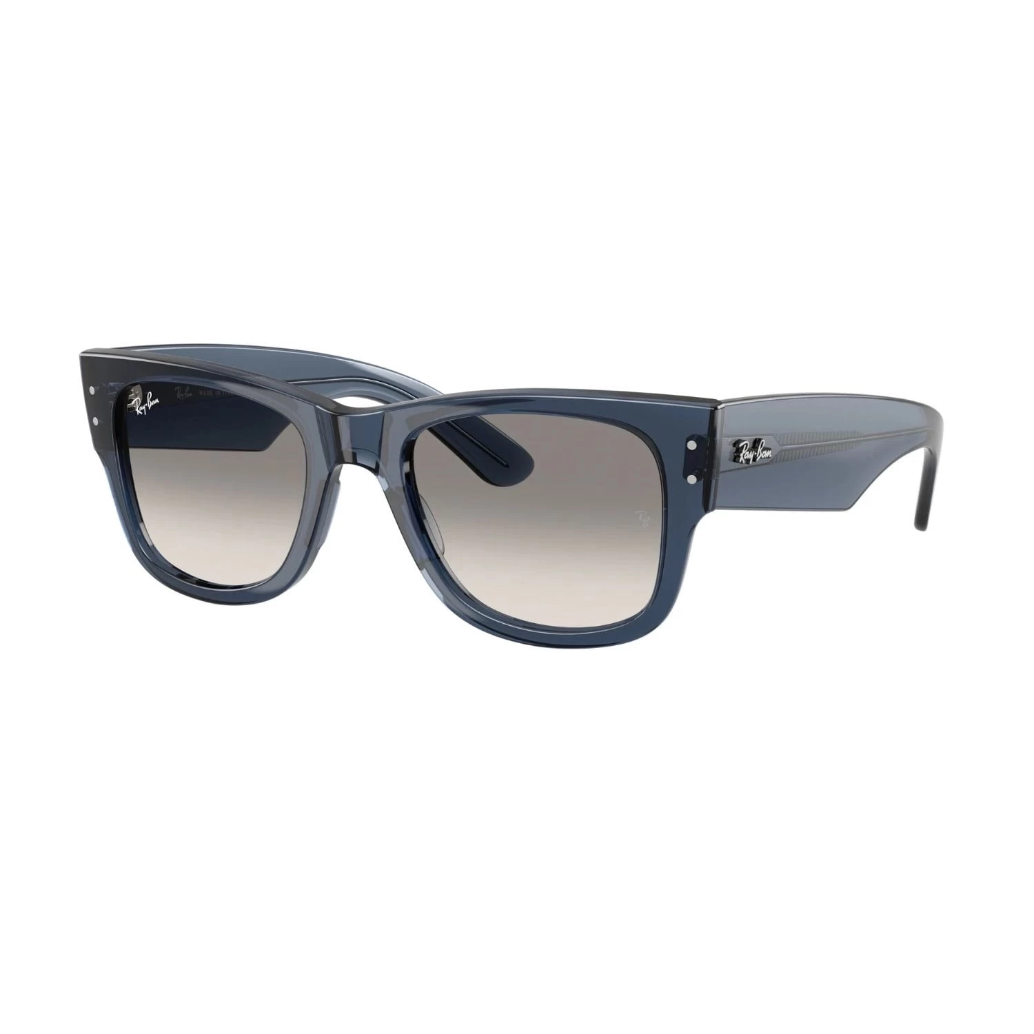 Ray-Ban Rb 0840S 684532 51 Mega Wayfarer Unisex Kare Şeffaf Mavi Kemik Güneş Gözlüğü