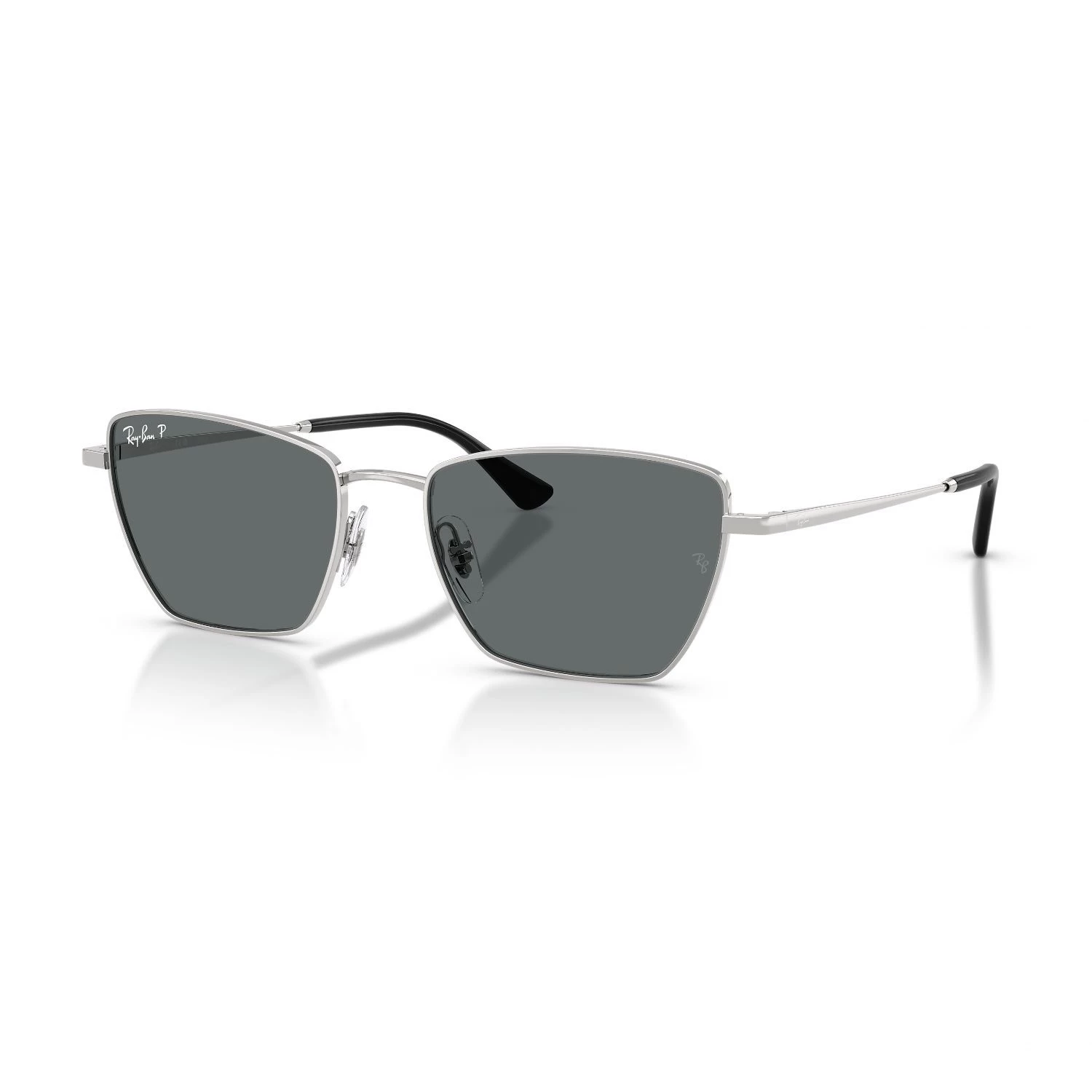 Ray-Ban Rb 3783 00381 53 Unisex Polarize Geometrik Gümüş Metal Güneş Gözlüğü