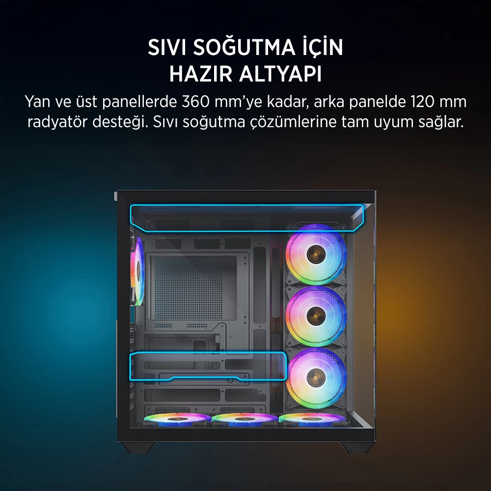 James Donkey Stark S801 7X Argb 650W Gamıng Case Black