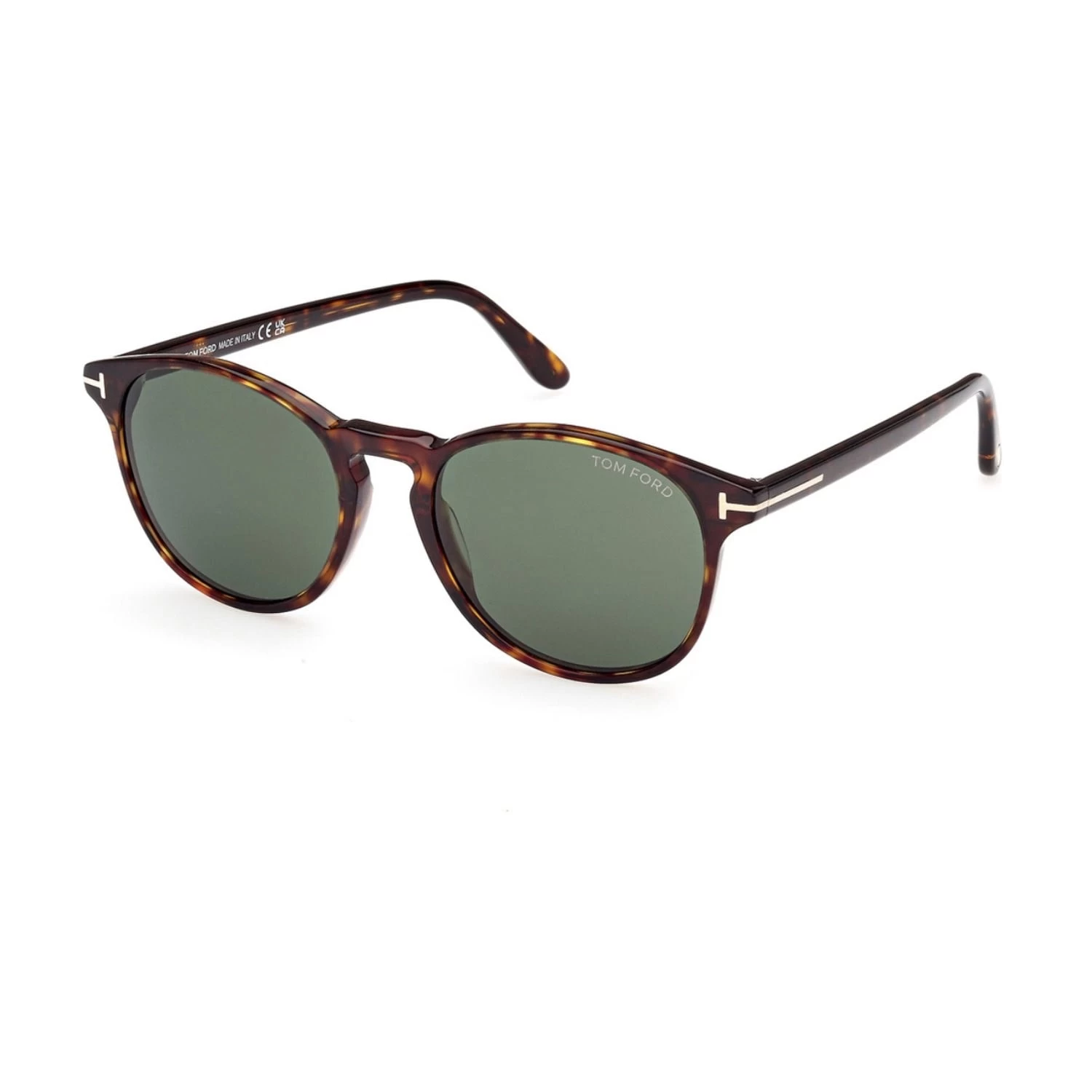 Tom Ford Tf 1097S 52N 53 Lewis Unisex Yuvarlak Kırçıllı Kahverengi Kemik Güneş Gözlüğü