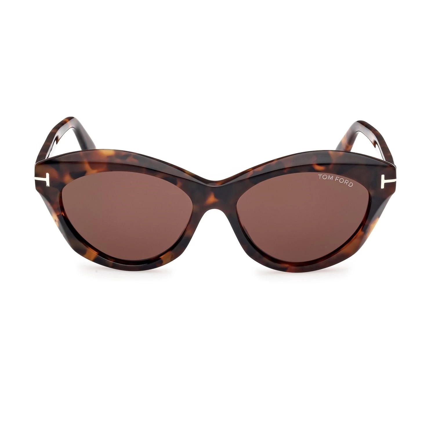 Tom Ford Tf 1111S 52E 55 Kadın Cat Eye Kırçıllı Kahverengi Kemik Güneş Gözlüğü