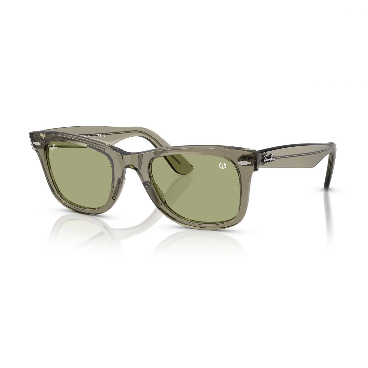 Ray-Ban Rb 2140 68694E 50 Master Yoda Wayfarer Unisex Dikdörtgen Şeffaf Yeşil Kemik Güneş Gözlüğü
