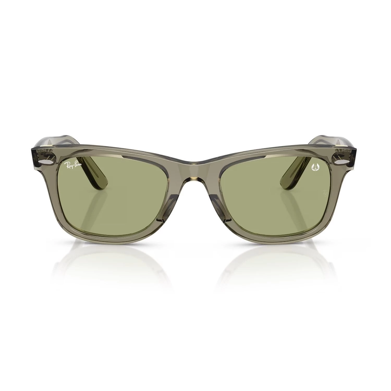 Ray-Ban Rb 2140 68694E 50 Master Yoda Wayfarer Unisex Dikdörtgen Şeffaf Yeşil Kemik Güneş Gözlüğü