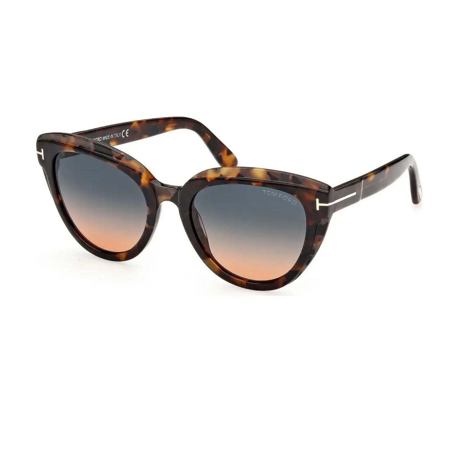 Tom Ford Tf 0938 55P 53 Tori Kadın Cat Eye Kırçıllı Kahverengi Kemik Güneş Gözlüğü