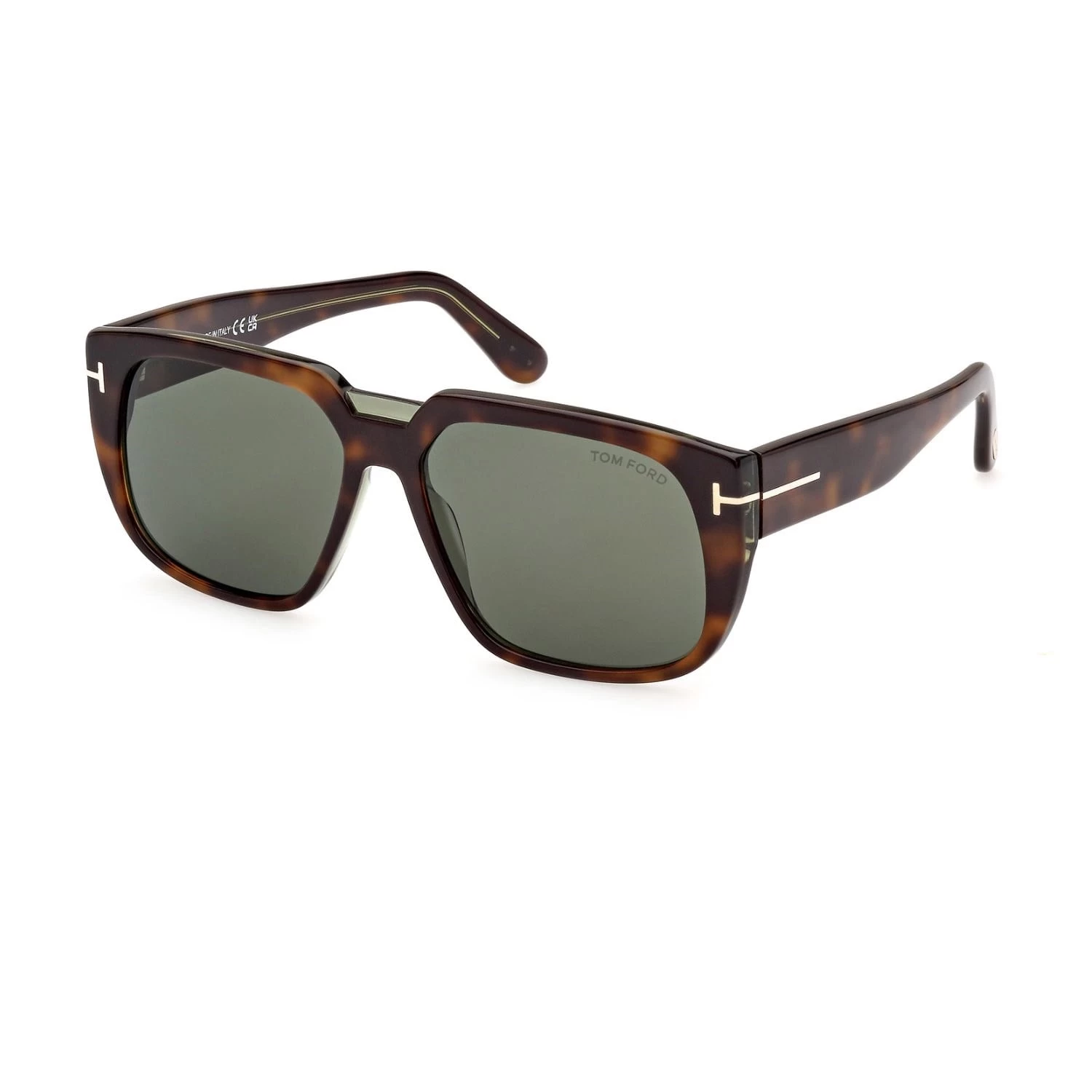 Tom Ford Tf 1025S 56Ng 56 Oliver Unisex Geometrik Kırçıllı Kahverengi Kemik Güneş Gözlüğü