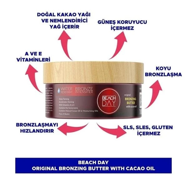 Beach Day Kakao Yoğun Bronzlaştırıcı Yağ 100 Ml