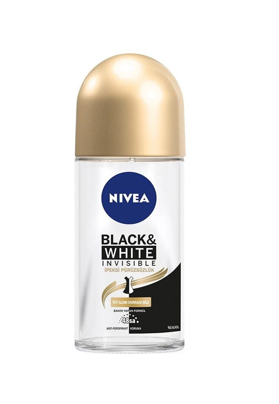 Nivea Roll-on Invisible Black&white İpeksi Pürüzsüzlük 50 Ml