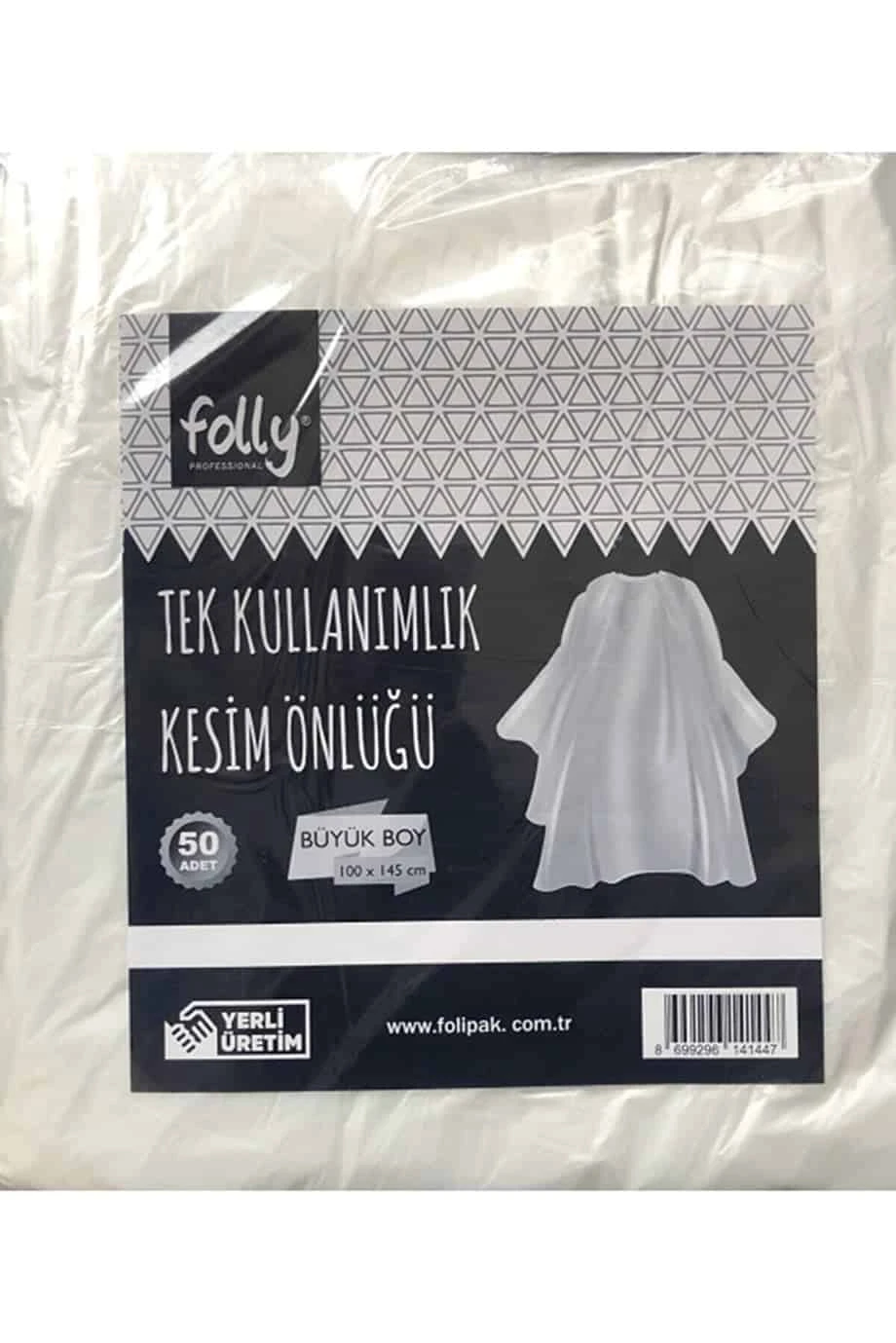 Folly Tek Kullanımlık Kesim Önlüğü 100x145 Cm 50 Li