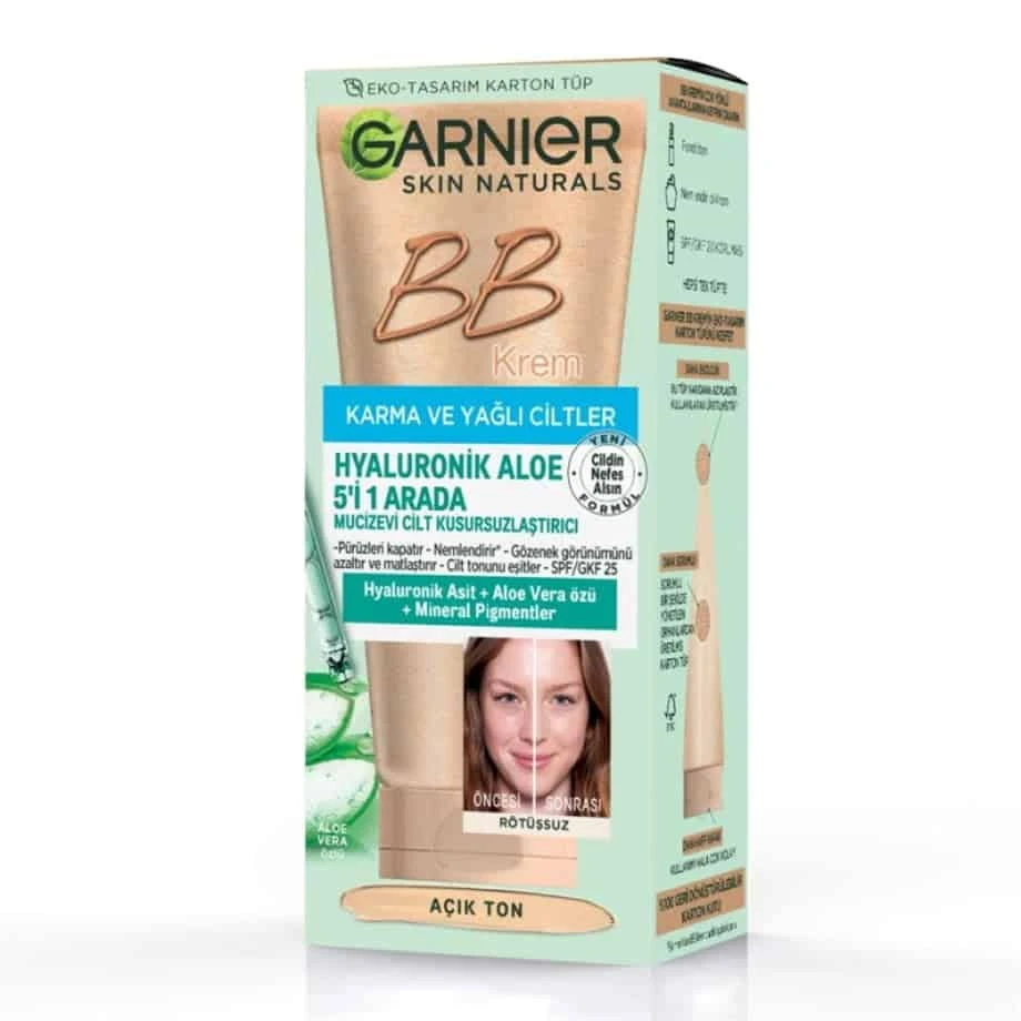 Garnier Bb Krem Mucizevi Karma Ve Yağlı Ciltler İçin Cilt Kusursuzlaştırıcı Açık Ton 40 Ml