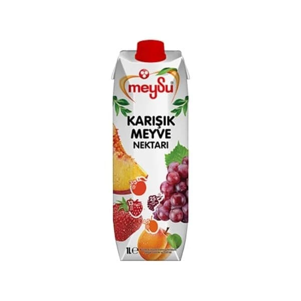 Meysu Karışık Nektar Meyve Suyu 1 Lt X 12'li Paket
