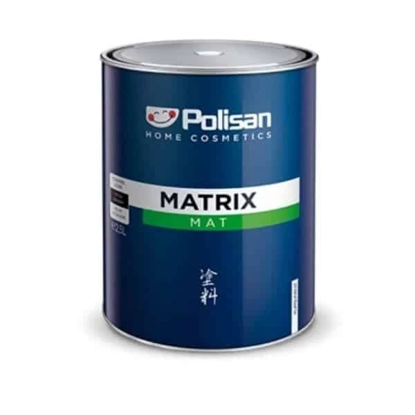 Polisan Matrix 001 Mat Sentetik Boya Siyah 15 Lt