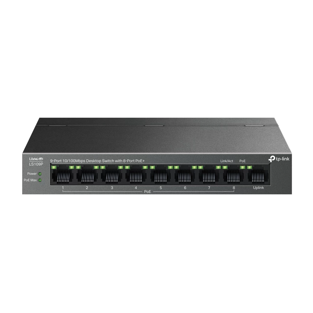 Tp-link Ls109p 9port 10/100 Poe Switch