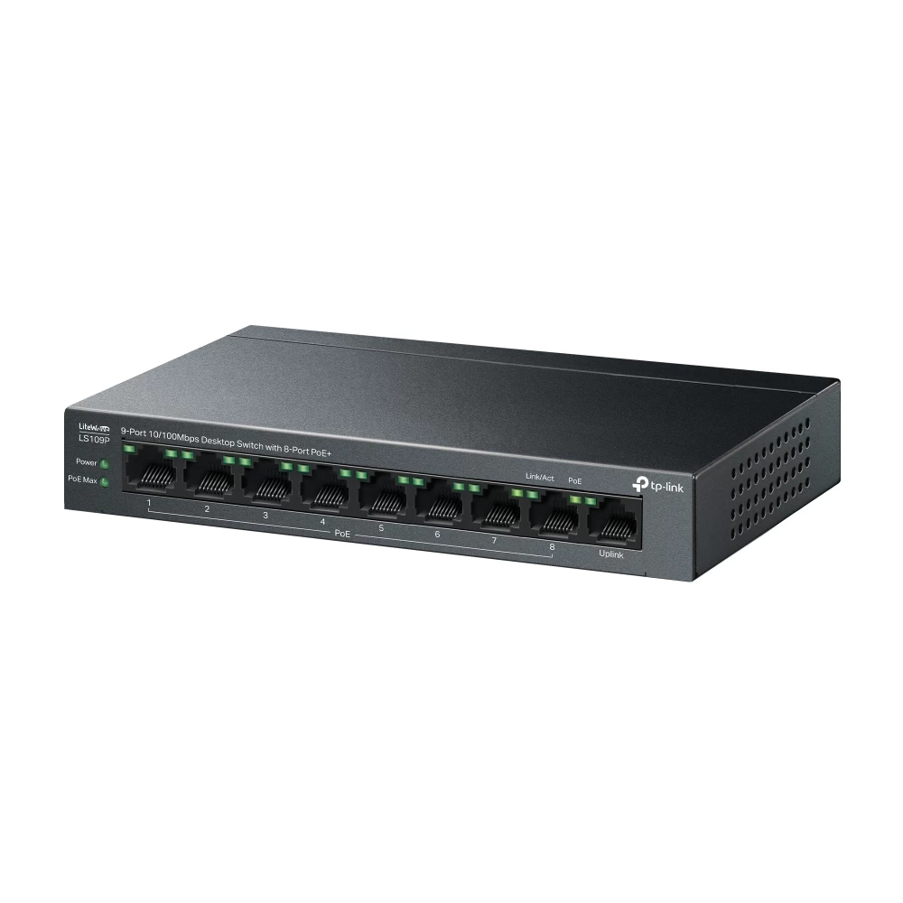 Tp-link Ls109p 9port 10/100 Poe Switch