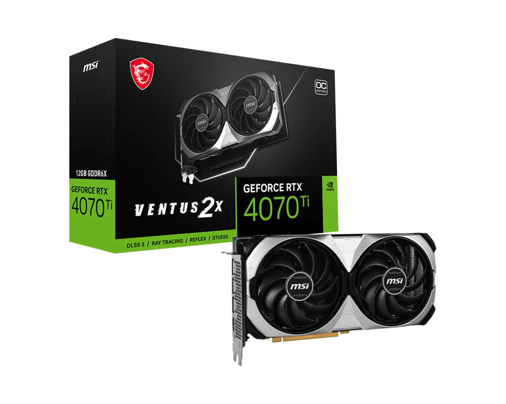 Msi Geforce Rtx 4070 Ti Ventus 2x 12g Oc 12gb Gddr6x Hdmi Dp 192bİt