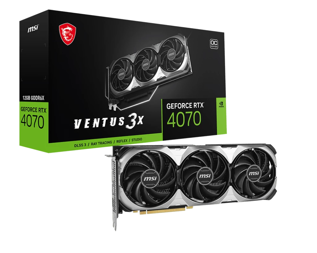 Msi Geforce Rtx 4070 Ventus 3x E 12g Oc 12gb Gddr6x Hdmi Dp 192bİt