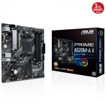 Asus Prime A520m-a Ii/csm Ddr4 4866mhz Am4 Hdmi M.2 Matx
