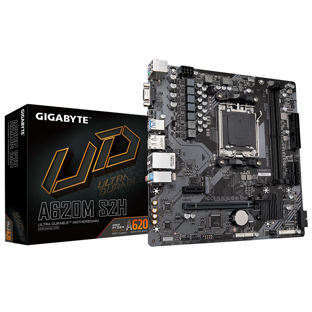 Gigabyte A620m S2h 1.0 6400mhz(oc) Ddr5 Matx Am5
